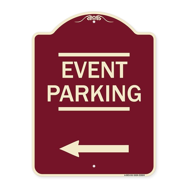 Thanks for Coming Turn Right for Exit Event Parking W/ Left Arrow Alum, 18" L, 24" H, BU-1824-22824